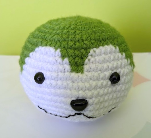 Completed Sommie head sitting so it is facing the viewer
